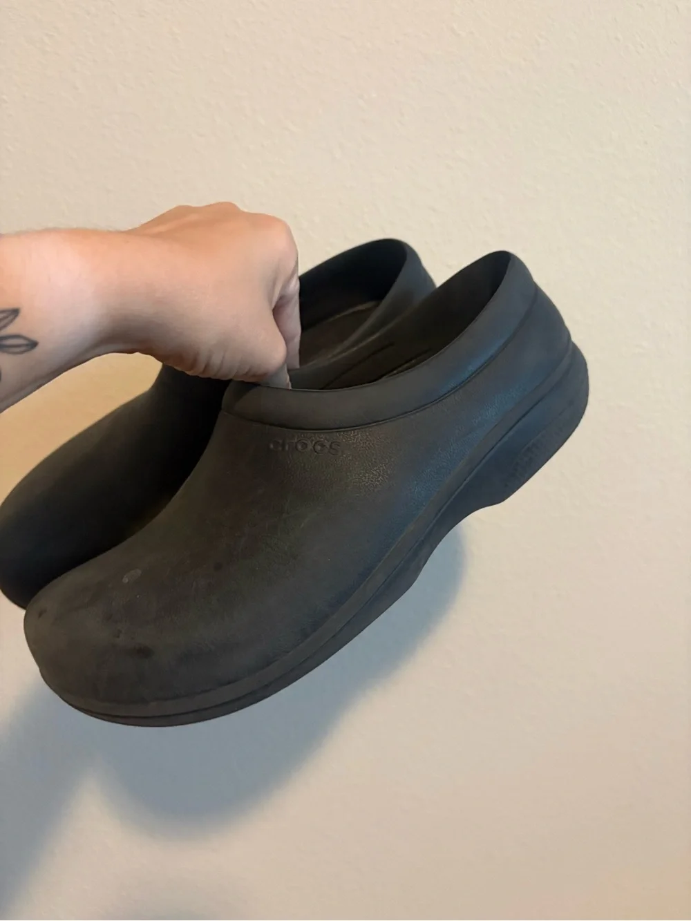 CROCS Black Slip-On Work Clog